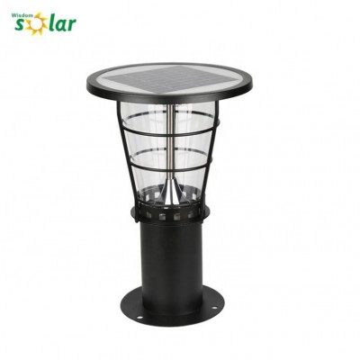 Energy saving wholesale solar lawn lamp steel outdoor bollard led solar garden light